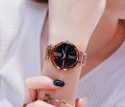 Luxury Women's Starry Diamond Mesh Watch