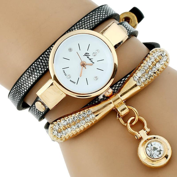 Women's Luxury Rhinestone Gold Bracelet Watch