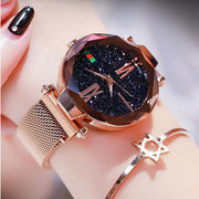 Luxury Women's Starry Diamond Mesh Watch