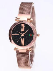 Luxury Women's Starry Diamond Mesh Watch