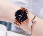 Luxury Women's Starry Diamond Mesh Watch