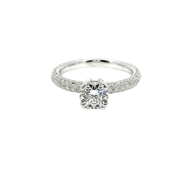 Elegant Lab-grown and Natural Diamond Engagement Ring 1.40 Carat E/VS2