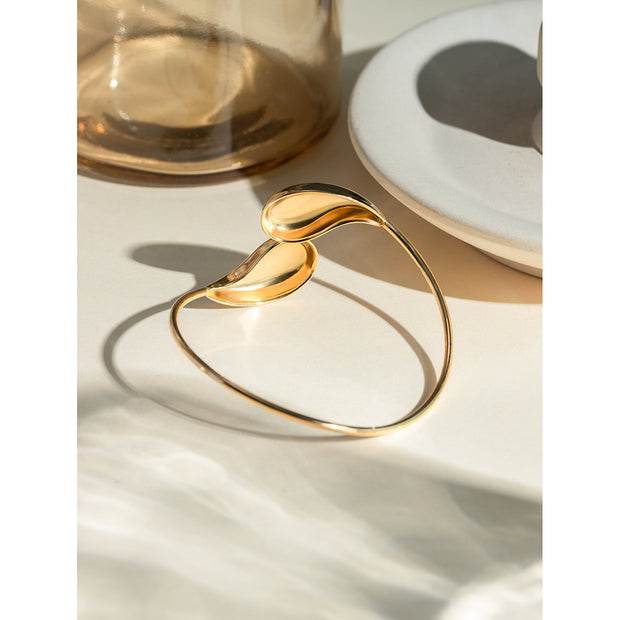 18K Gold Stainless Steel Irregular Drop-Shaped Bracelet