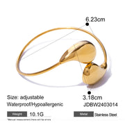 18K Gold Stainless Steel Irregular Drop-Shaped Bracelet