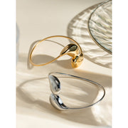 18K Gold Stainless Steel Irregular Drop-Shaped Bracelet